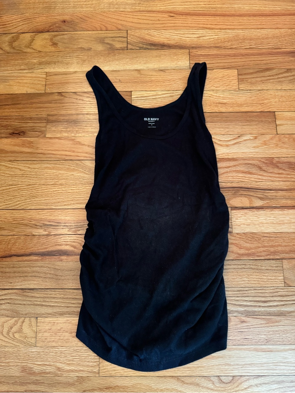 Old Navy Black Ribbed Scoop Tank maternity size Medium M